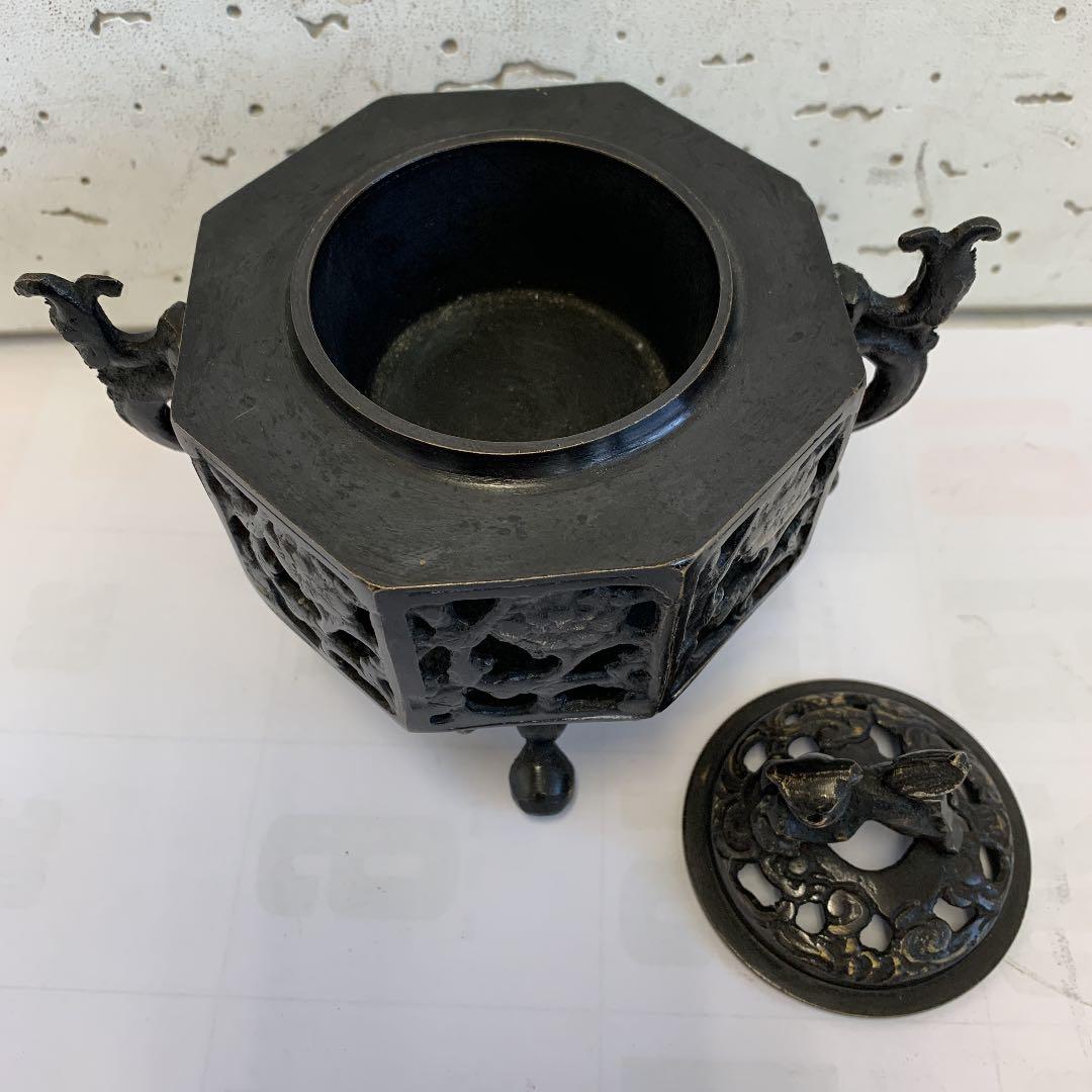 香炉　唐金　真鍮製