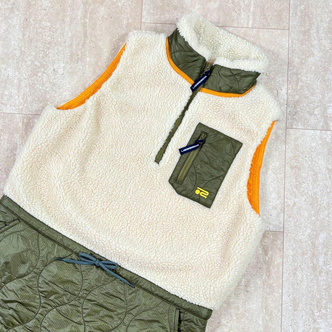 【ロサーセン】ボアワンピース　42サイズ　スカート中綿　切り替えデザイン　秋冬