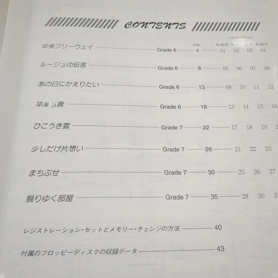 初版　荒井由実 作品集 - エレクトーン メロディーパレットスペシャル28FD付