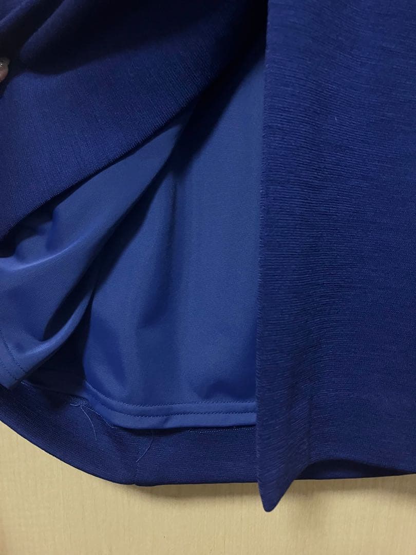 ピンキーアンドダイアン サイドラッフルジャージワンピース ブルー 38