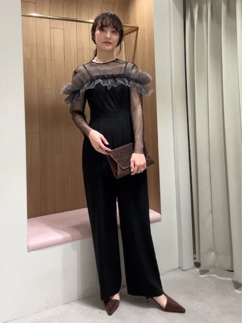 新品ラグナムーン　LADYフリルオフショルコンビネゾン