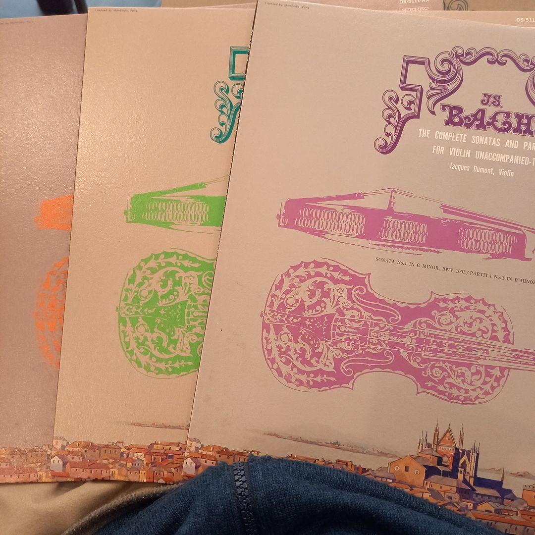 レコードです(*´∇｀)超入手困難❗ジャック・デュモン　バッハ　無伴奏全集