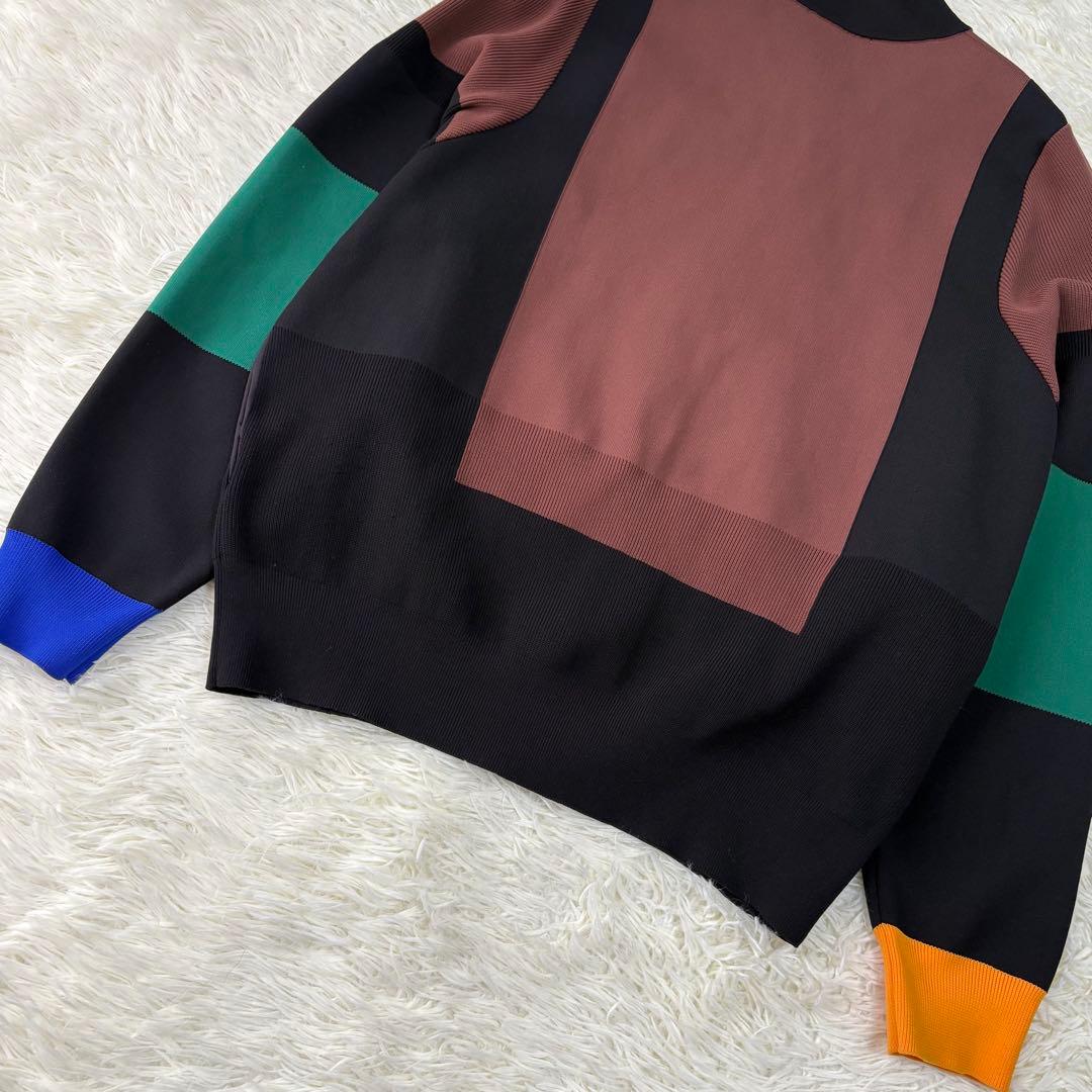 極美品 ENFOLD Knit Jumper マルチカラーニットブルゾン