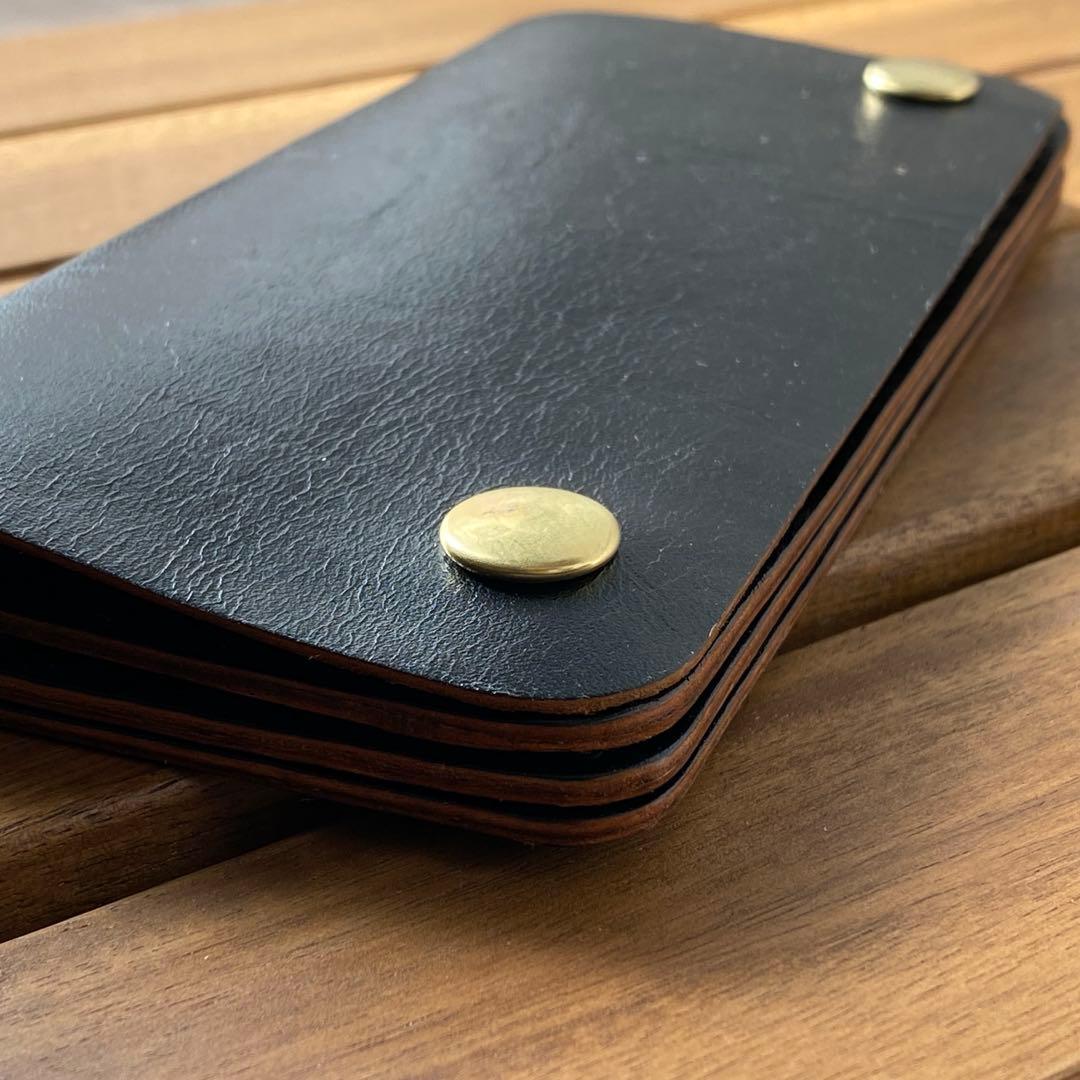【茶芯・馬革】トラッカーウォレット　ブラック