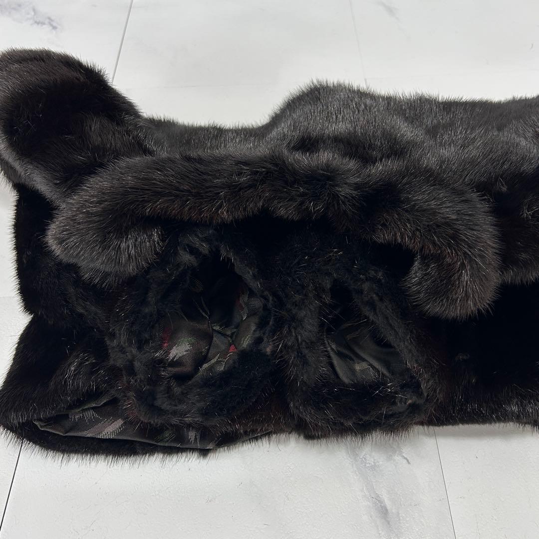 高級 ブラックミンク クロップド コート SAGAMINK レディース 鼬