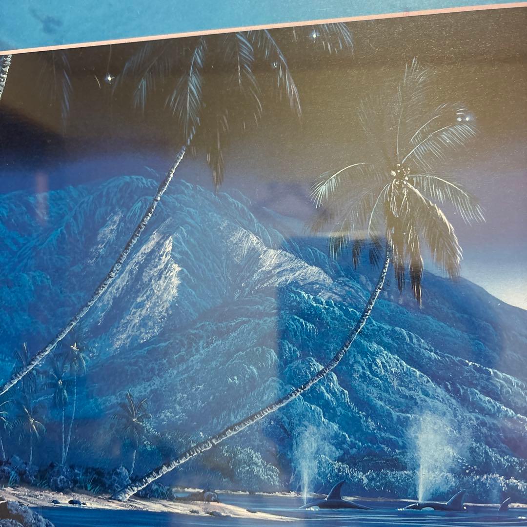 クリスチャン・リース・ラッセン　ハーモニー　額装　ポスター　イルカ　海　マウイ