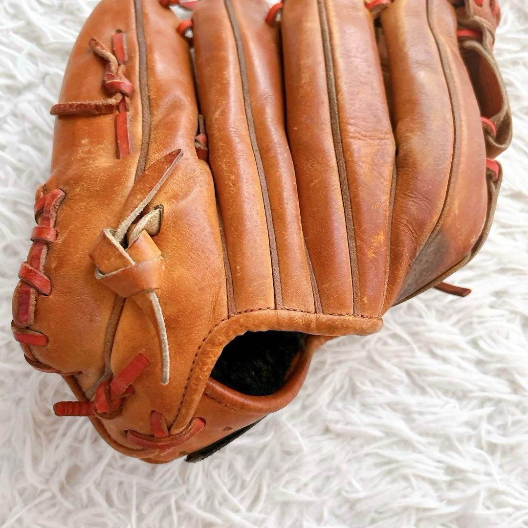 日本製　ミズノプロ　グローブ　ロゴ　ブラウン