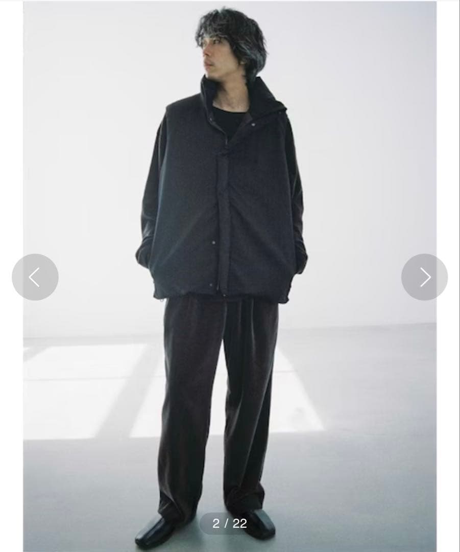 ジャケット・アウター LIDNM WOOL DOBBY PUFFER VEST