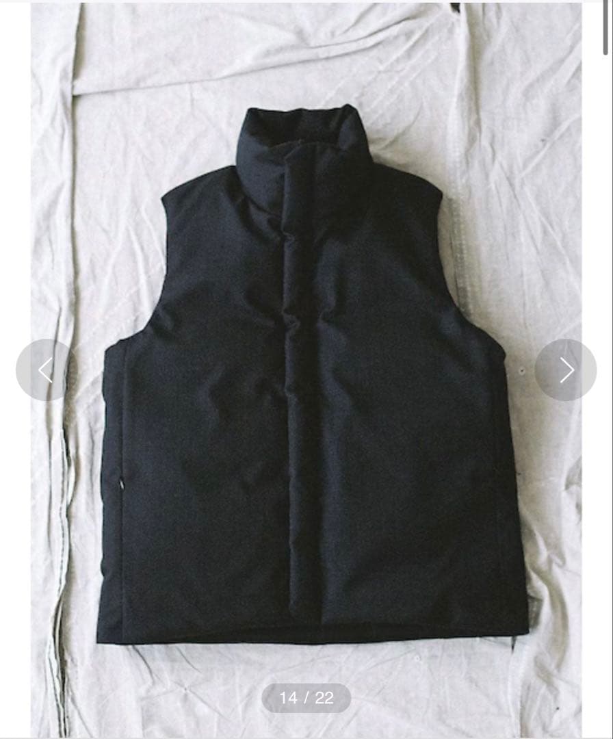 ジャケット・アウター LIDNM WOOL DOBBY PUFFER VEST