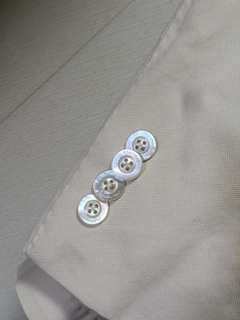 ★ボリオリ COAT メンズテーラードジャケット 50 綿 オフホワイト