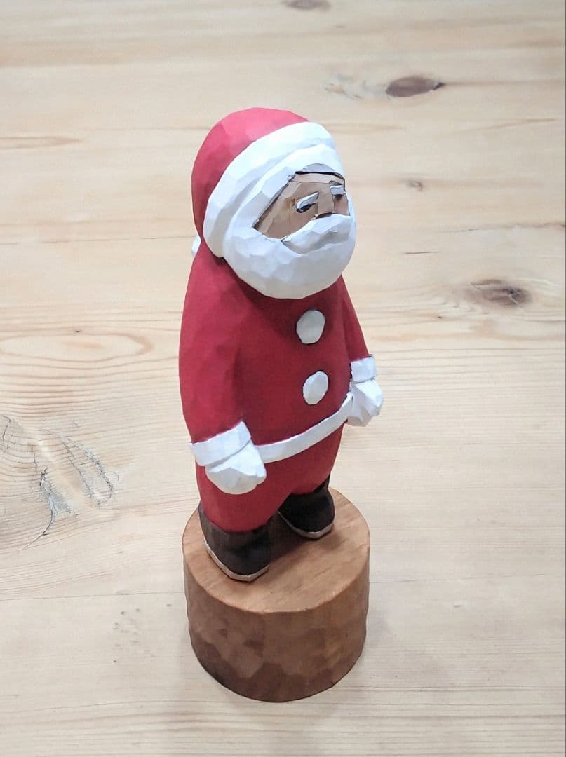 江籠正樹　サンタクロース 木彫り フィギュア　木工品　週末限定価格!!