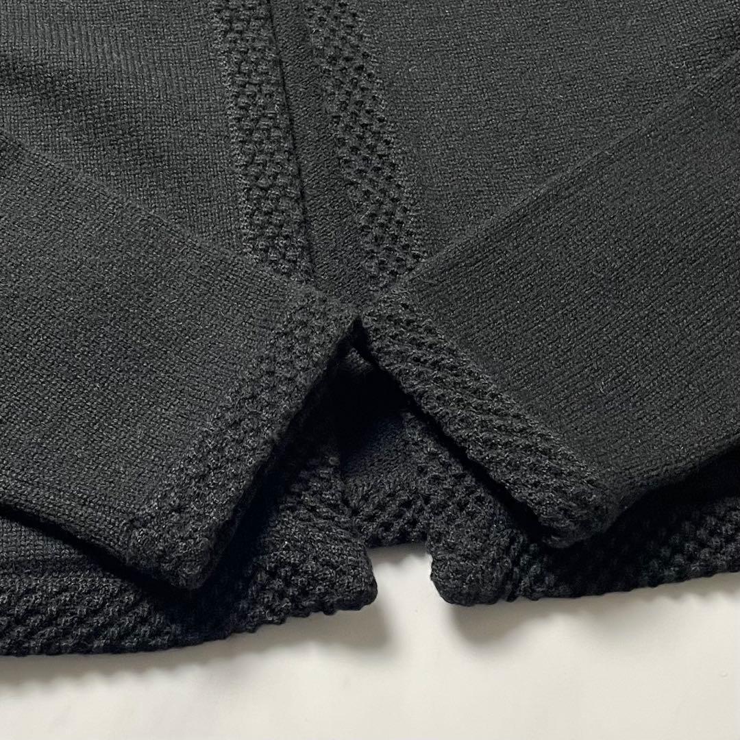 CHANEL 05P ピュアカシミヤ カーディガン カメリアブローチ付 黒 36