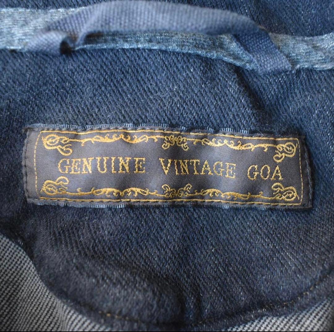 ジャケット・アウター goa bono Damage Denim Black Double Zip