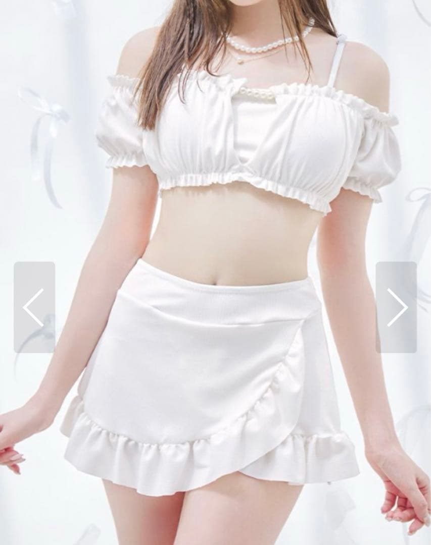 sugar 水着　【ビキニ】【水着】袖付きシャーリングトップス 4点セット