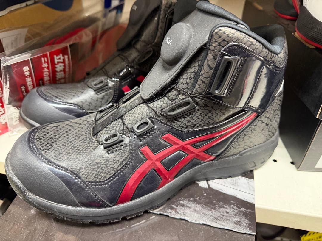 ASICS BOA安全靴 CP302 限定色 パイソン柄 26cm