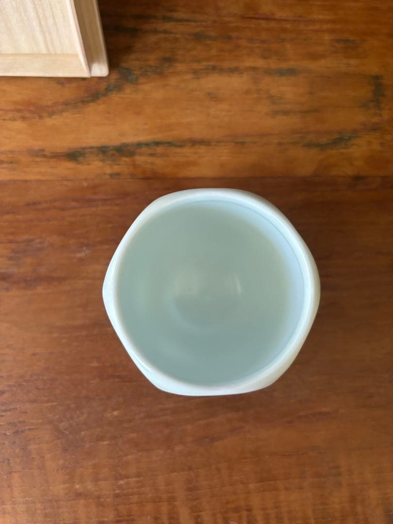 人間国宝　前田昭博　白磁湯呑