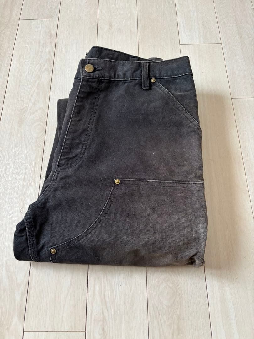 K*i様 【300円スタート】カーハート　ダブルニー　ブラック　フェード　雰囲気