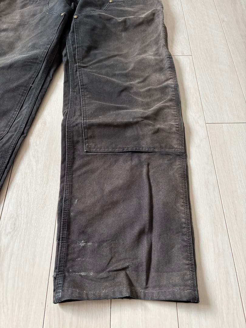 K*i様 【300円スタート】カーハート　ダブルニー　ブラック　フェード　雰囲気