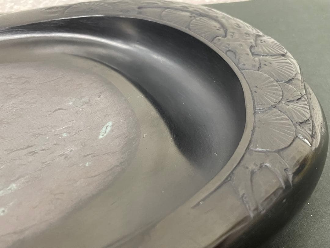 二代目 相馬羊堂作【最高級 紅渓石硯　21.5cm/1922g】共箱　相馬展夫