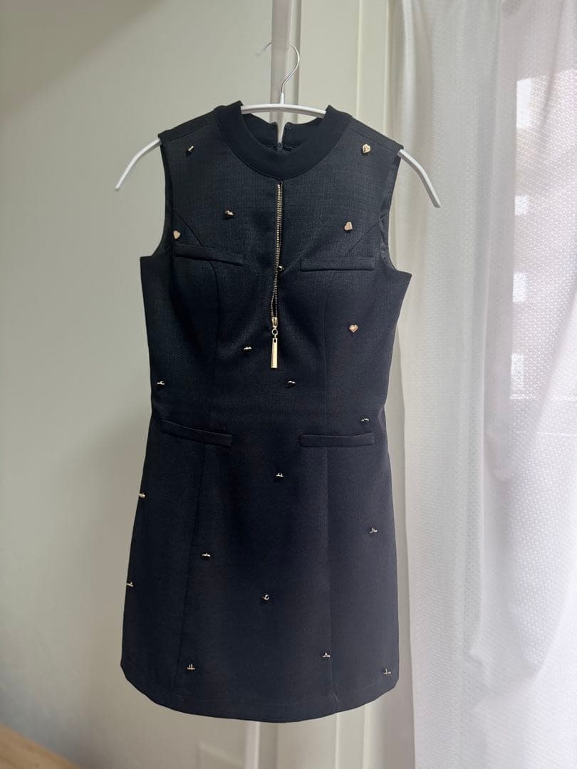 ROBE de FLEURS ハートボタンキュートネスミニドレス