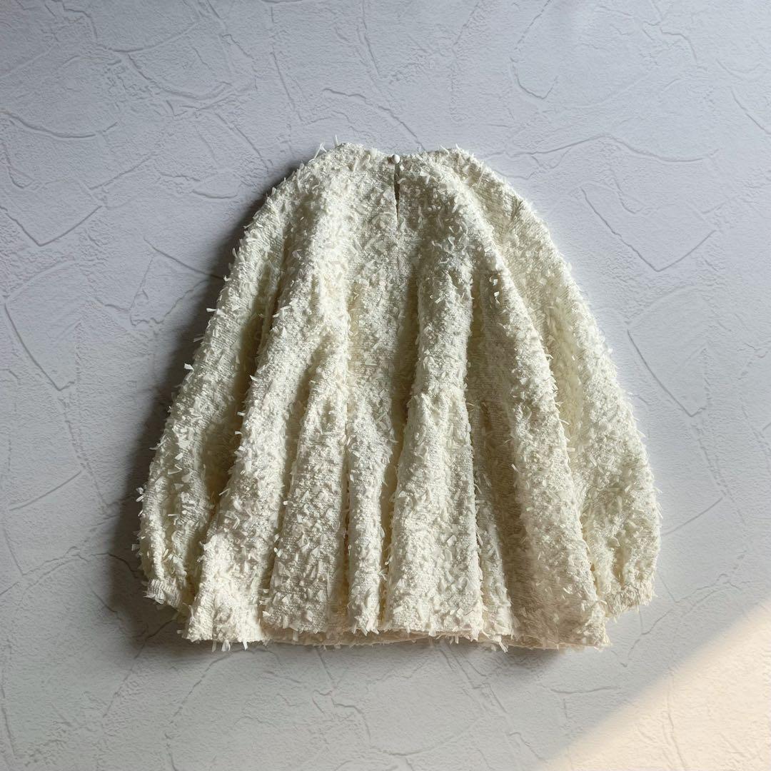 ✨極美品✨SONO ソーノ エアリーツイード ティアードフレアブラウス ペプラム