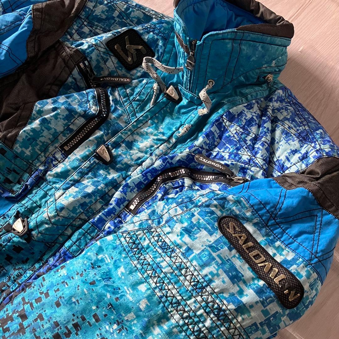14F✨salmonサロモン✨スキーウェア 上下セット メンズLL