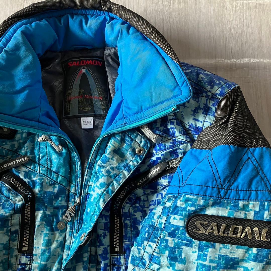 14F✨salmonサロモン✨スキーウェア 上下セット メンズLL