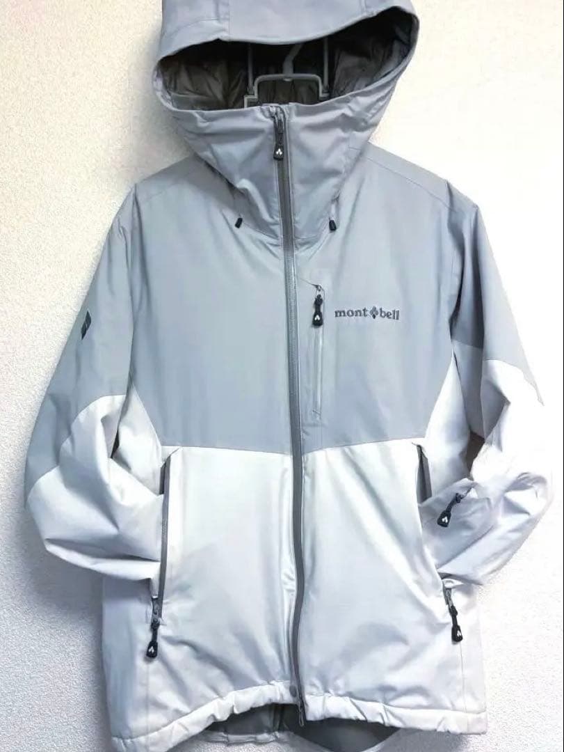 mont-bell パウダーホップパーカ　S ライトグレー