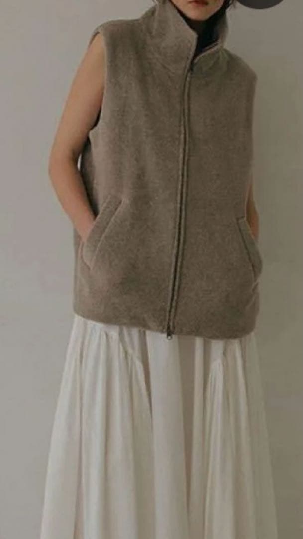ETRE TOKYO メルトンフリースベスト ベージュ系