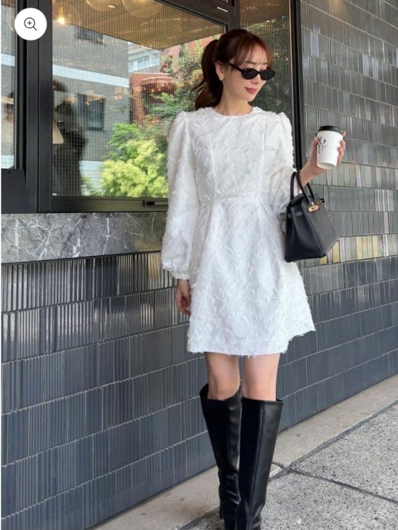 LUDICRUM ボタニカルジャガードドレス 岡部あゆみ