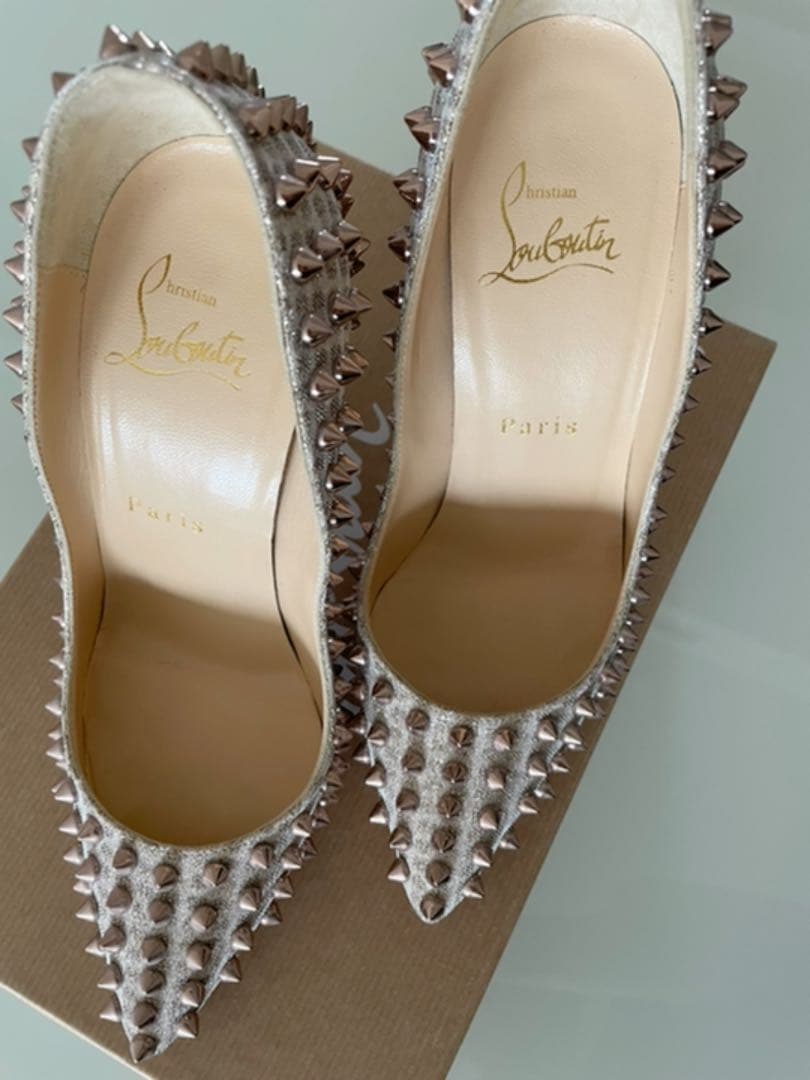 ルブタン⭐︎パンプス スパイク　ゴールド35,5