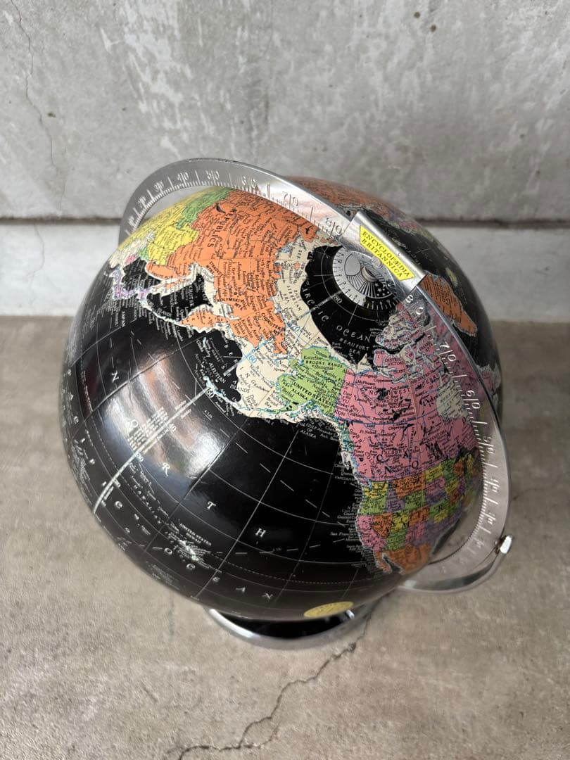 60s 70s 地球儀 黒 ブラックオーシャン REPLOGLE社 ヴィンテージ