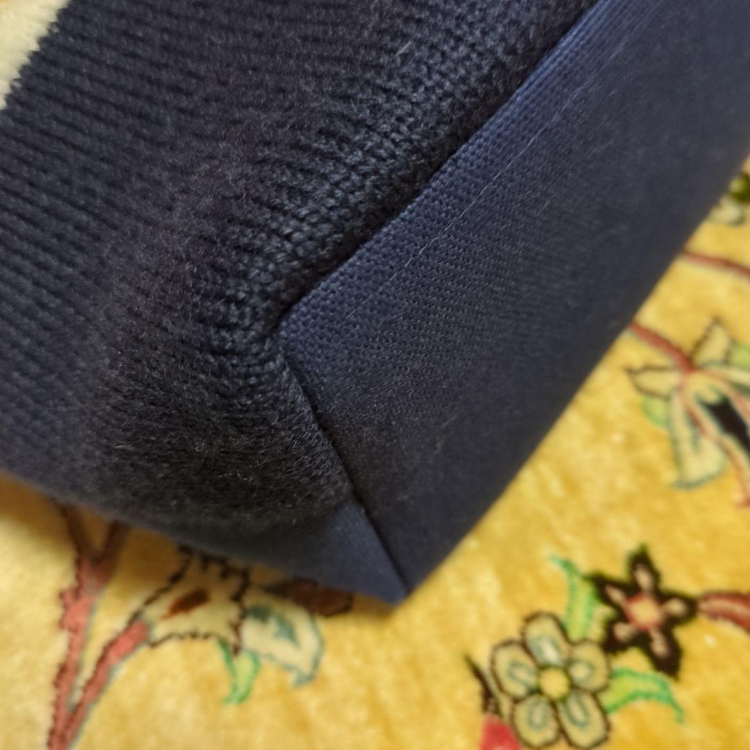 ファミリア、インターシャ編みバッグ 正規品、美品、連休セール