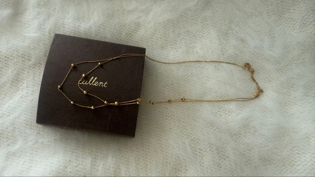 ロングネックレス K18 dance チェーンネックレス 18金 90cm