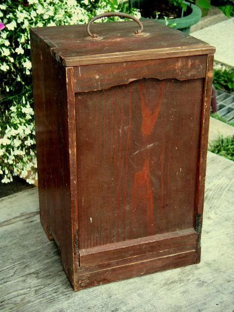 ♥時代　織部　大徳利　時代箱つき　花瓶　花器　古玩　中国　レトロ　アンティーク