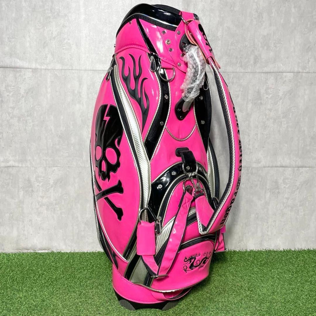 【未使用品】ダンスウィズドラゴン キャディバッグ ゴルフバッグ 3点式 スカル