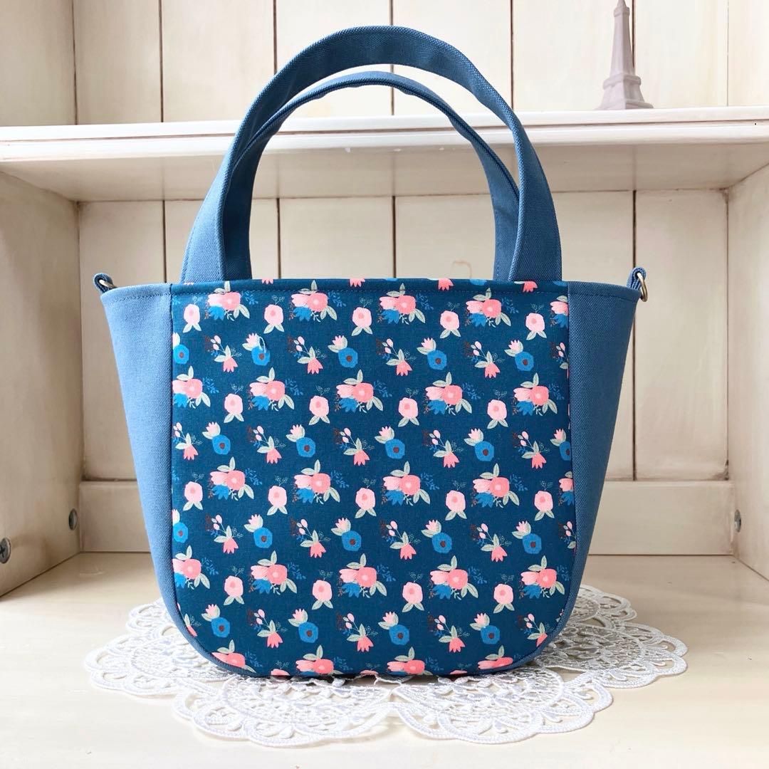 【クロスステッチ❤︎マチ付き2wayトートバッグ】ハンドメイド　ヴェロニク