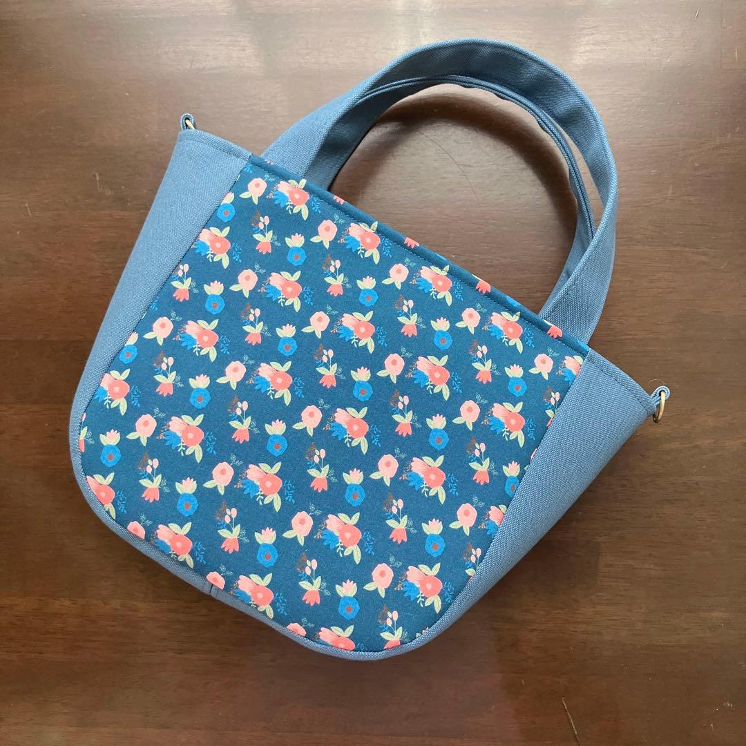 【クロスステッチ❤︎マチ付き2wayトートバッグ】ハンドメイド　ヴェロニク