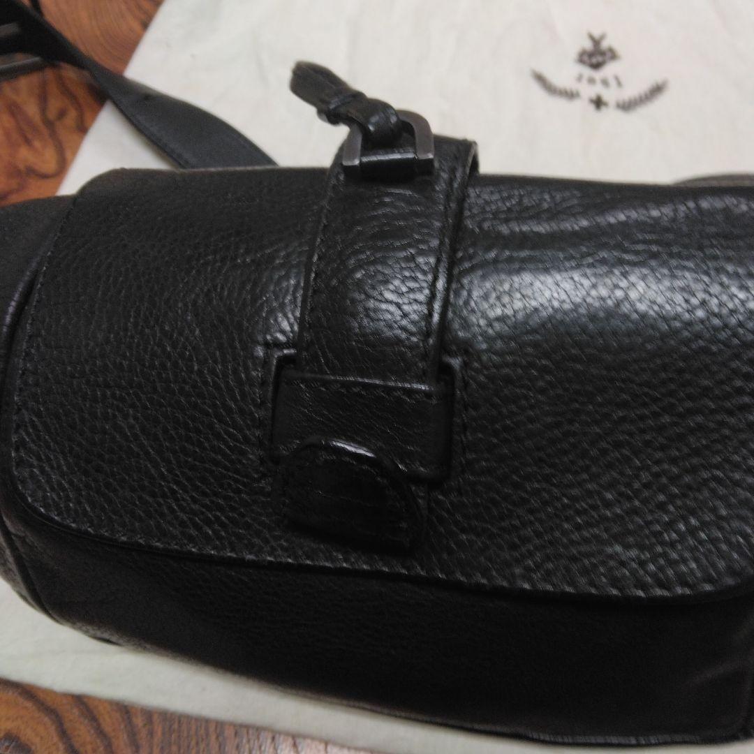 hideBALLY 黒 レザー ドラムバッグ