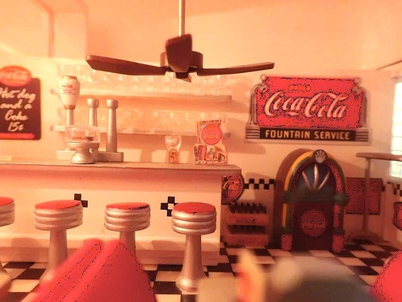 爆レア★絶版★コカコーラ ダンバリーミント アメリカンダイナー ジオラマクロック