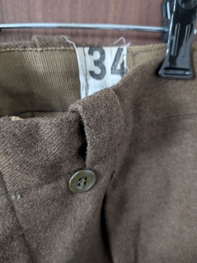 実物　フランス軍　ウエストカスタム　M-52 wool trousers