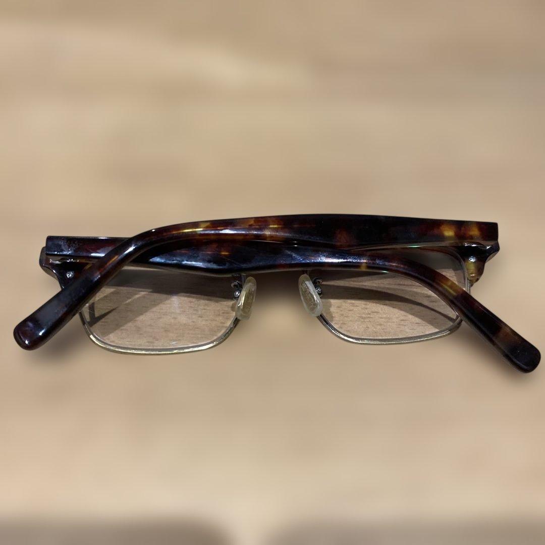 [金子眼鏡] 鼈甲柄 メガネ 度なし