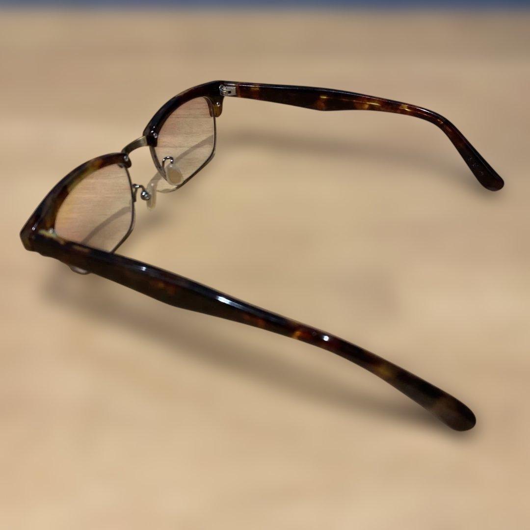 [金子眼鏡] 鼈甲柄 メガネ 度なし