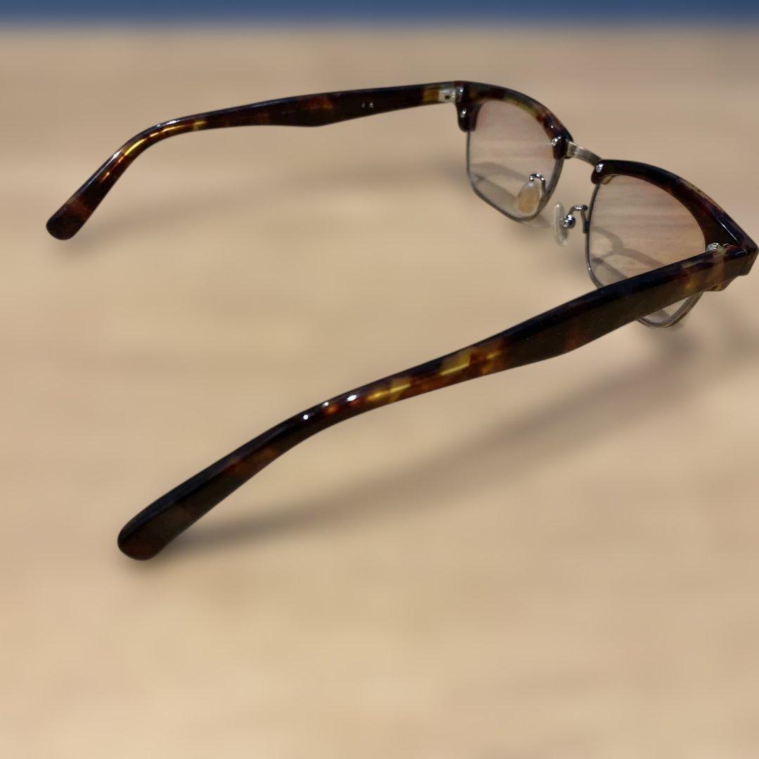 [金子眼鏡] 鼈甲柄 メガネ 度なし
