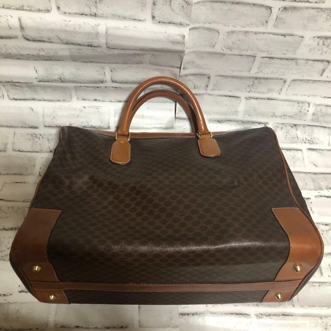 CELINE セリーヌ⭐️ボストンバッグ マカダム柄 レザー PVC