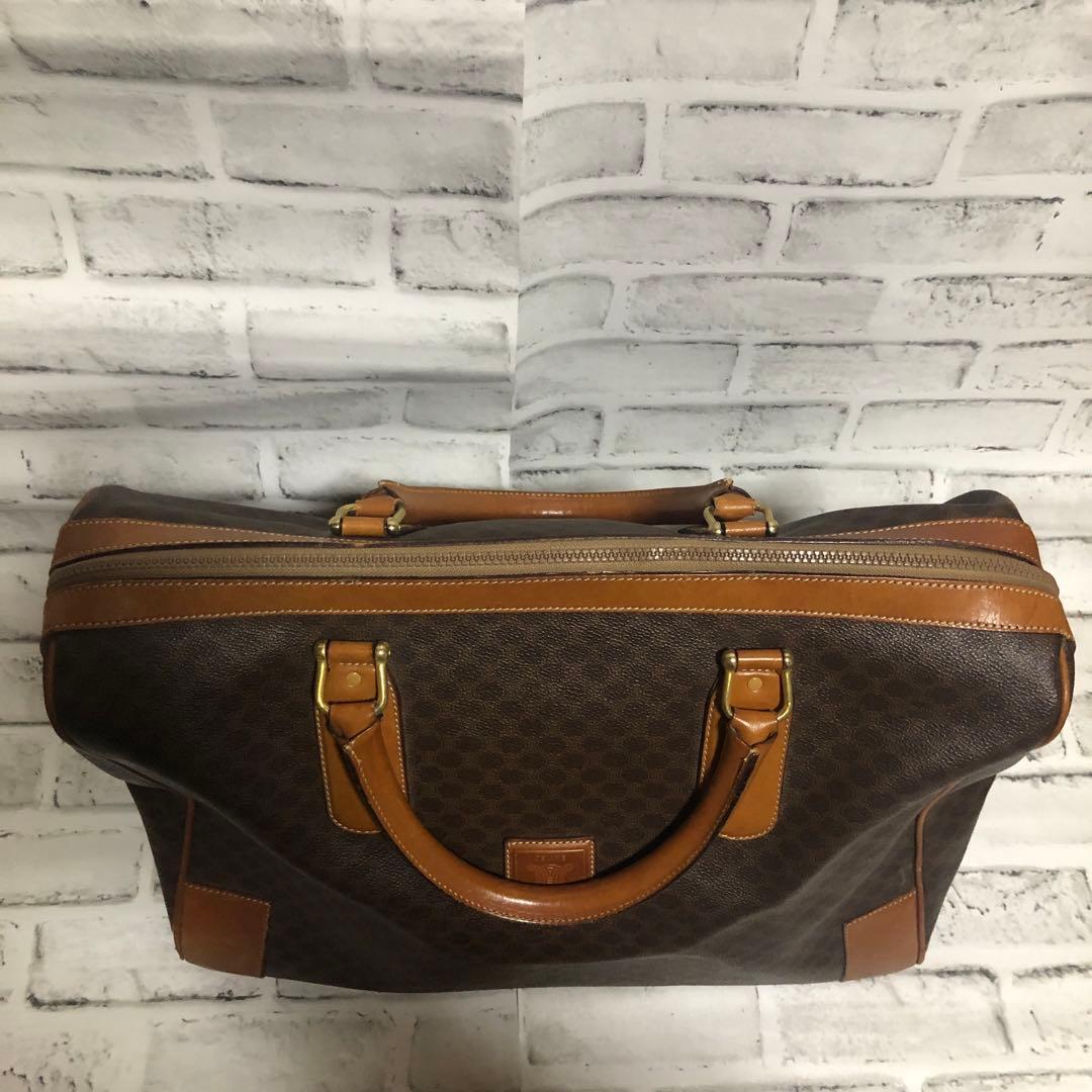 CELINE セリーヌ⭐️ボストンバッグ マカダム柄 レザー PVC