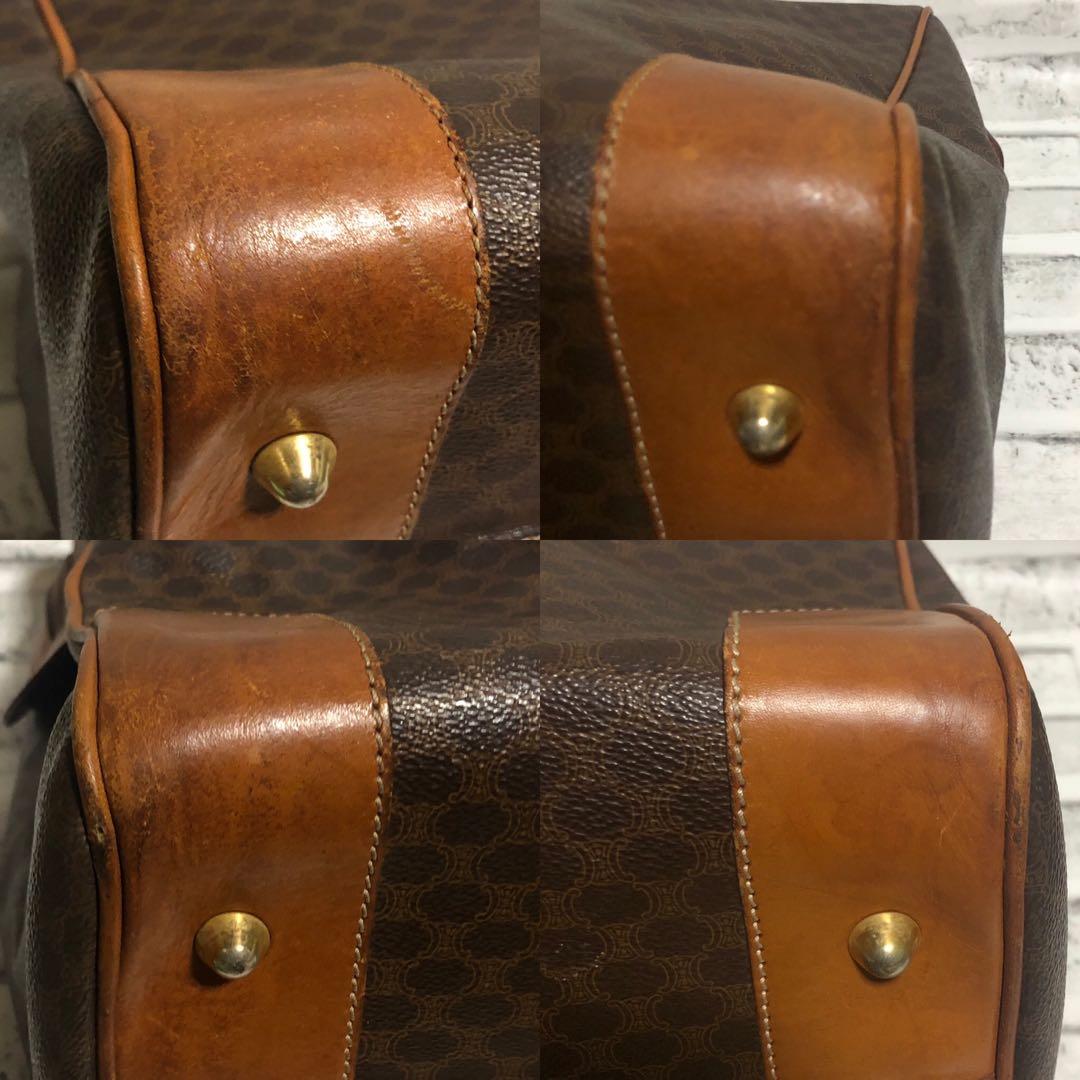 CELINE セリーヌ⭐️ボストンバッグ マカダム柄 レザー PVC