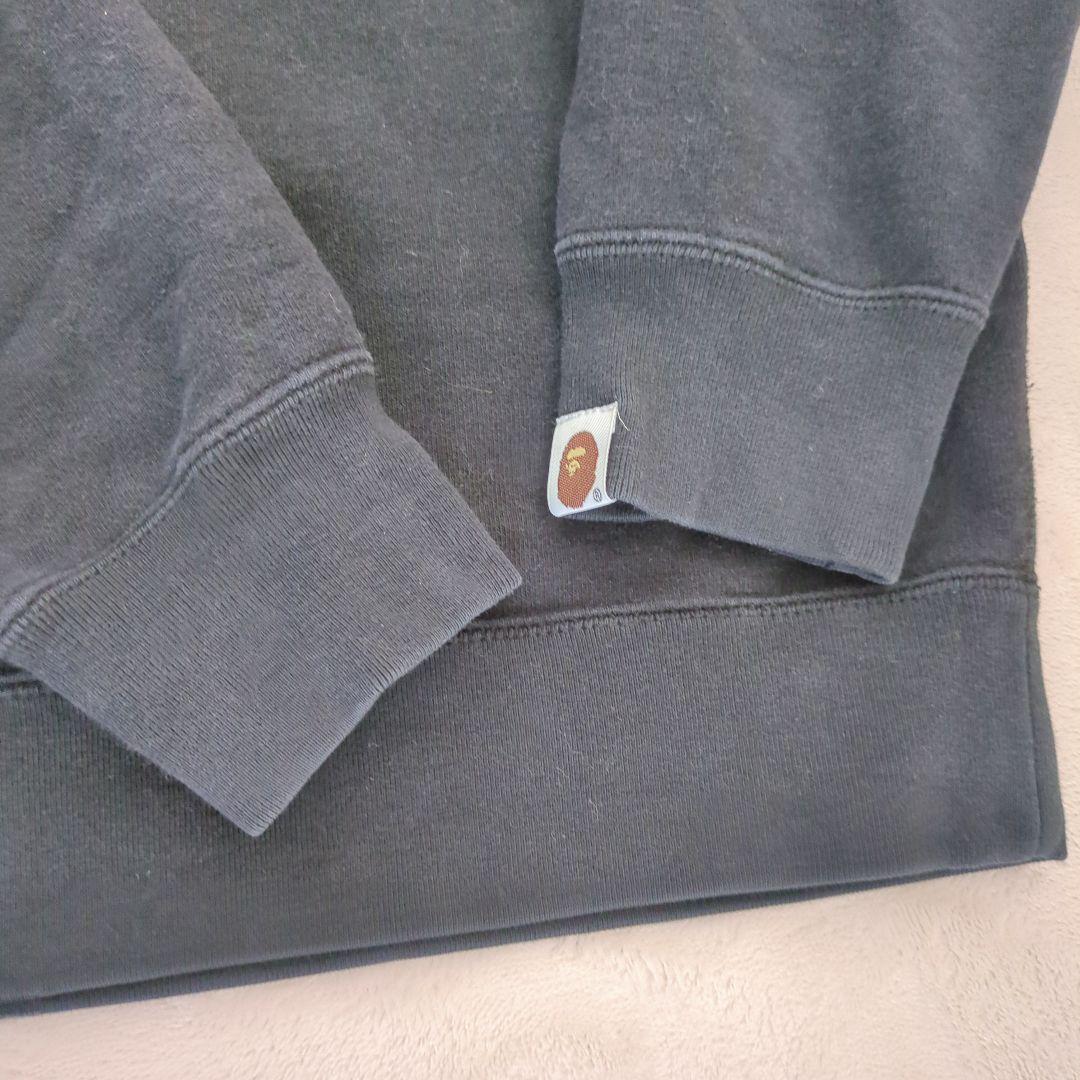 BATHING APE スウェット ブラック カレッジロゴ XL相当 エイプ