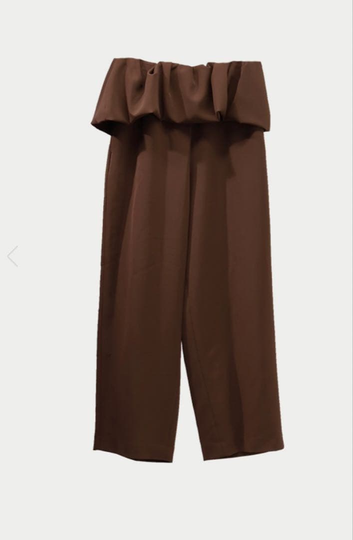 machatt ペプラムパンツ（ブラウン）