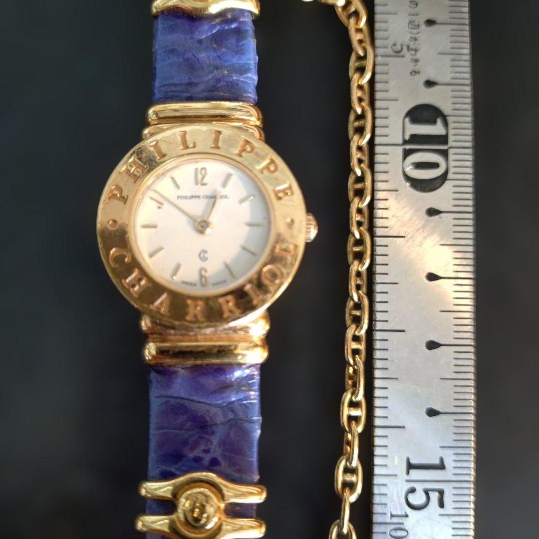 Philippe CHARRIOT swiss made ２針 ゴールド&ブルー
